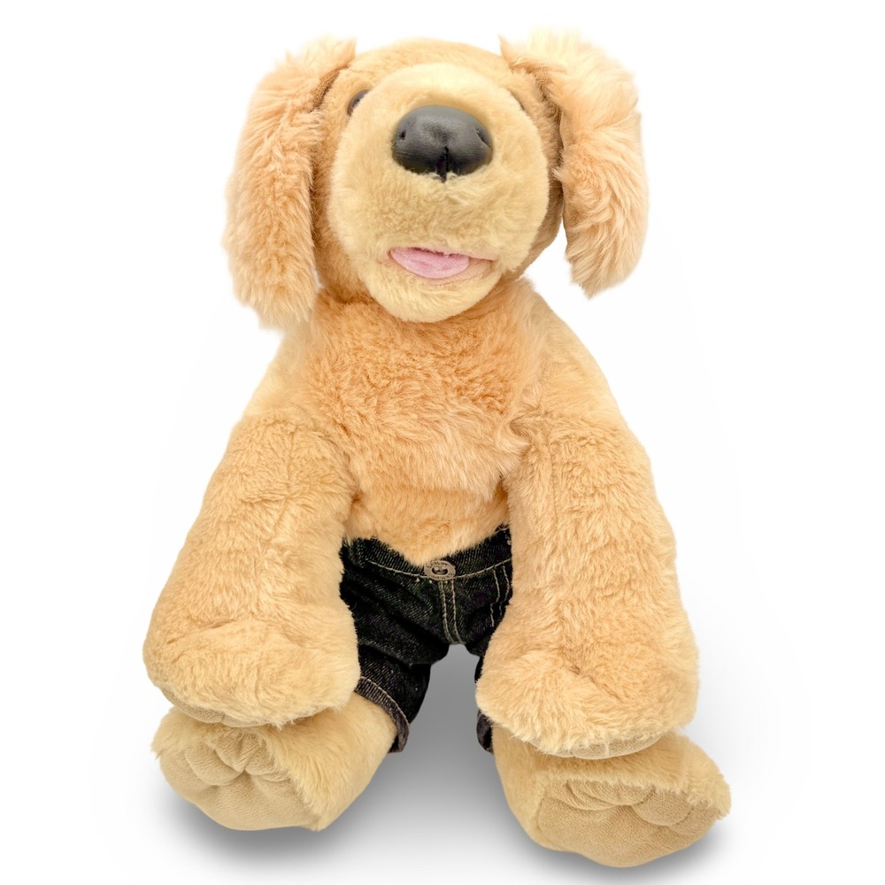 Build A Bear Golden Retriever Plush Tan Dog BABW Carpenter Jeans 2013 Puppy Toy